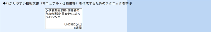 ◆わかりやすい技術文書（マニュアル・仕様書等）を作成するためのテクニックを学ぶ